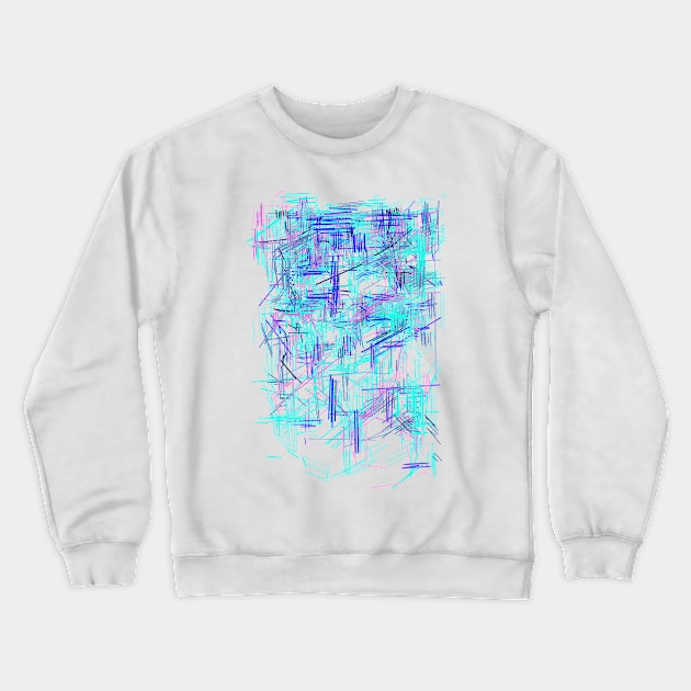 Blue Background- Abstract Color Pattern Crewneck Sweatshirt by Nikokosmos